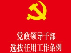 党政领导干部提拔任用工作条例2021全文