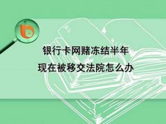 因网赌造成银行卡冻结怎样办